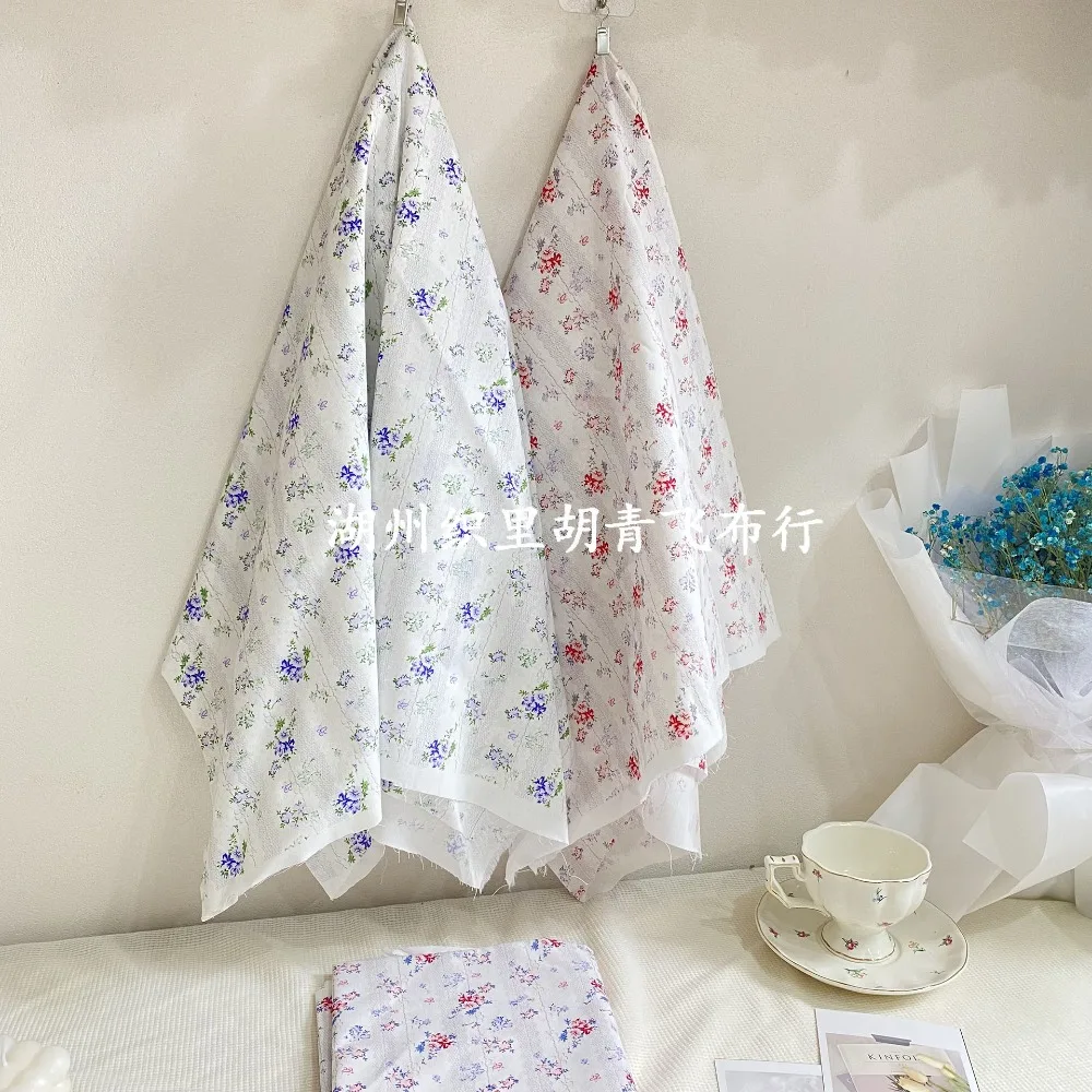 140x50cm 40s Digital Bedruckter Stoff Vintage Blumenmuster für Damenbekleidung, Taschen, Accessoires, Heimwerker-Nähstoff – Detail 2