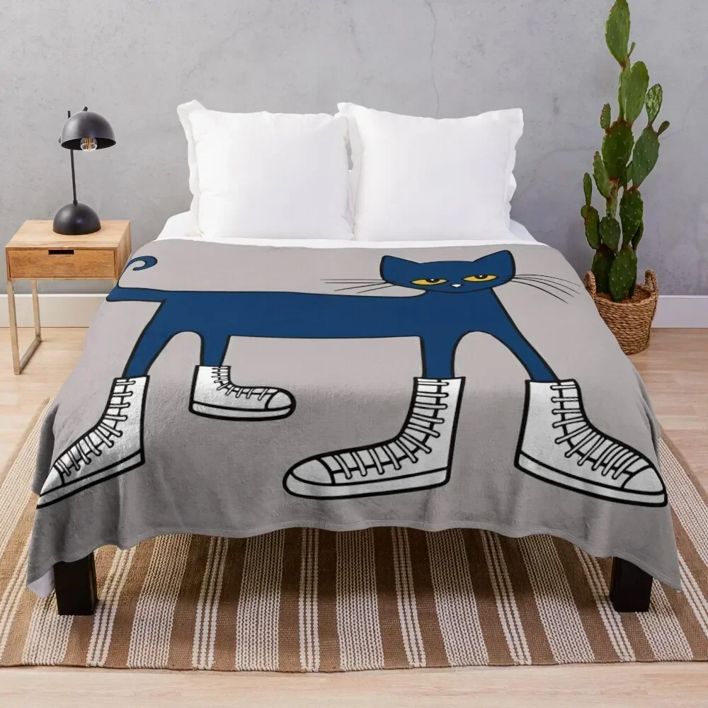 

Pete the Cat: I Love My White Shoes Throw Blanket Lightweight Warm Blanket for Travel Camping