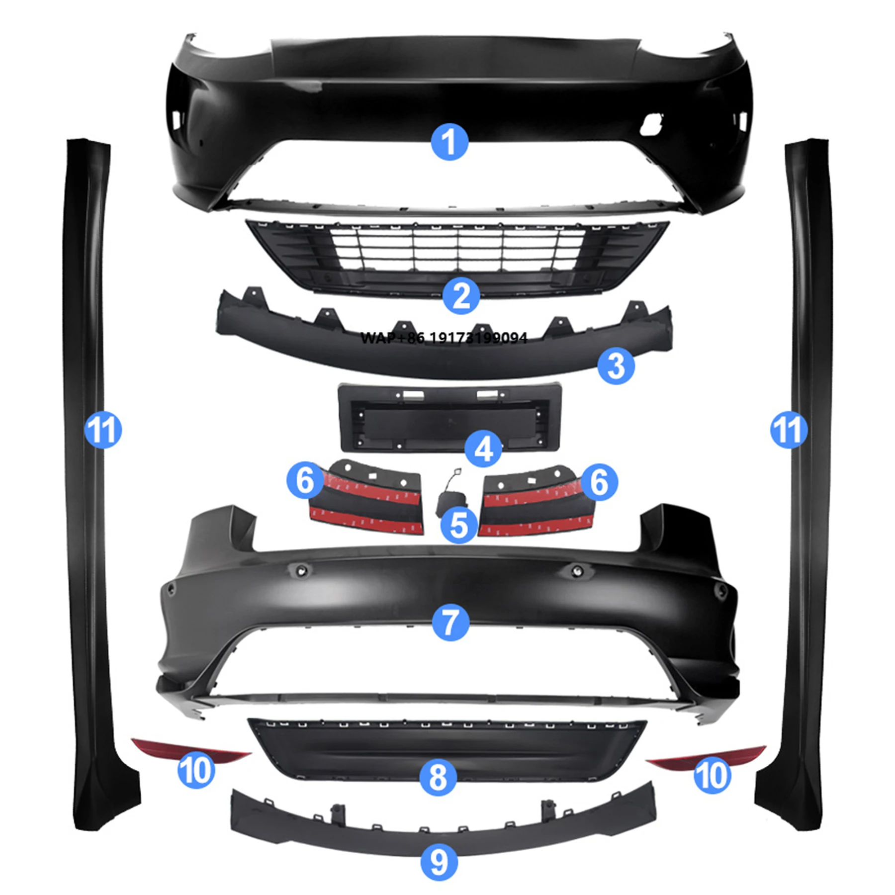 

Комплект обвесов Assassin Kit для Tesla Model 3, высококачественный обвес из полипропилена