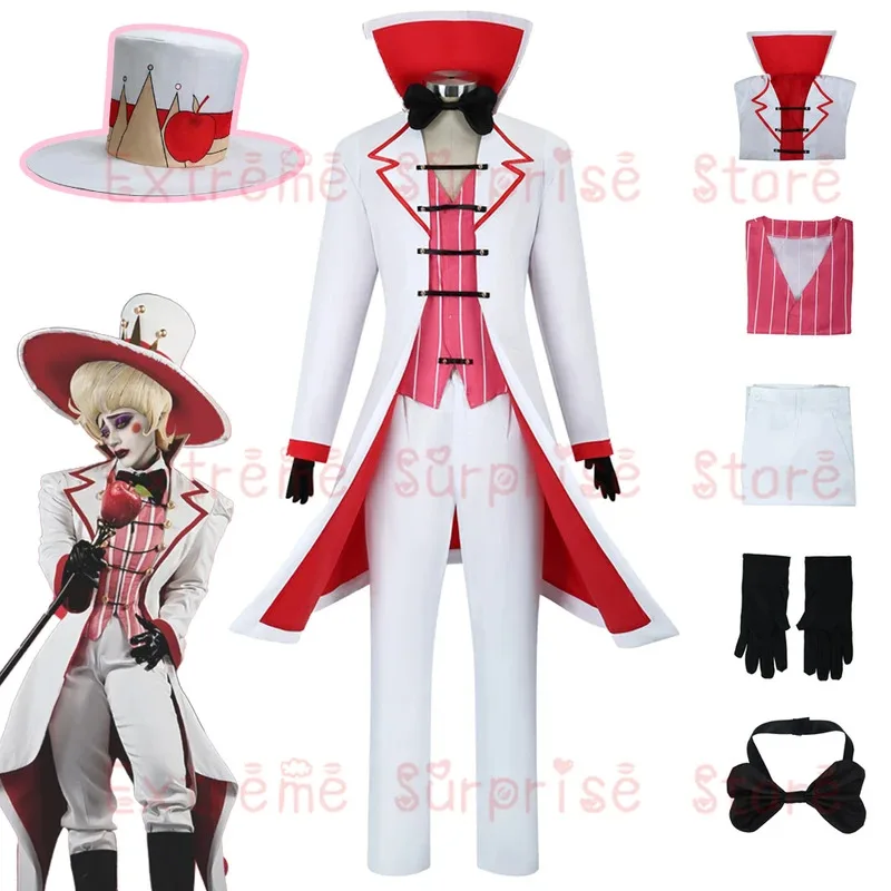 

Lucifer Cosplay Costume Hazbin Cosplay Hotel Cosplay Lucifer White Suit Devil Cosplay Costume Full Set Uniform Outfits