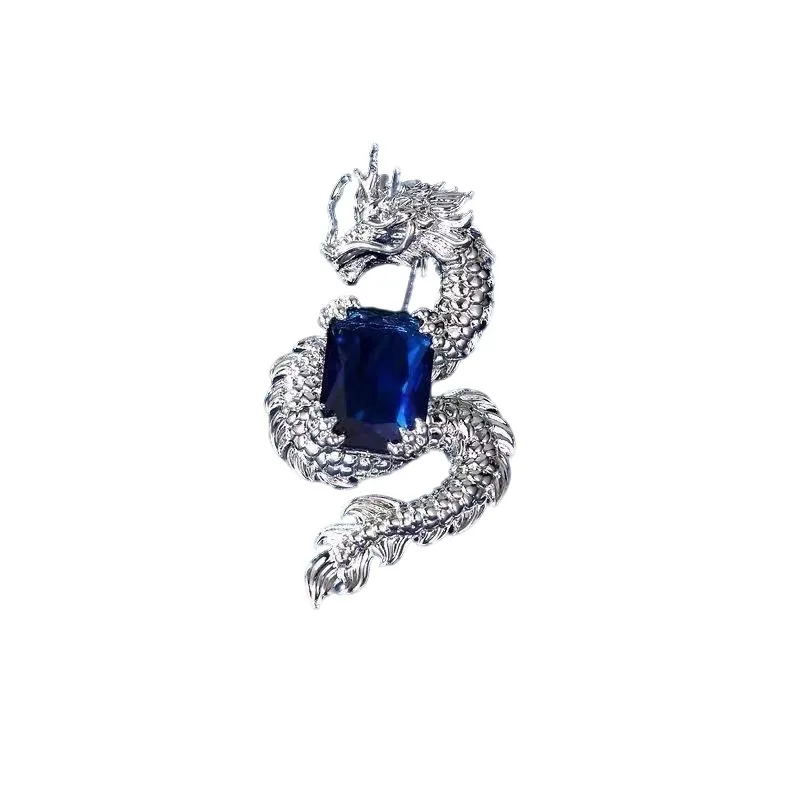 

Dragon Brooch Pin, Alloy Crystal Rhinestone Mythical Creature Accessory, Fantasy Power Statement Pin for Blazer Backpack Gift