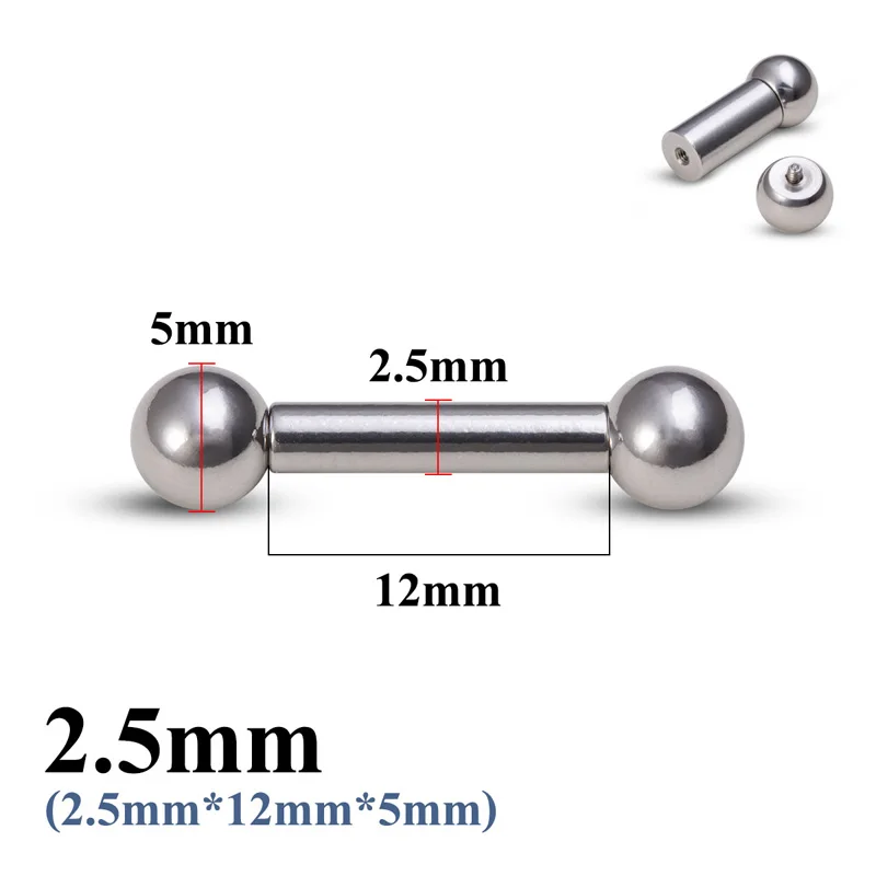 1pc Große Größe Edelstahl Genital Gerade Barbell Ohr Tragus PA Piercing Nippel Ring Bar Knorpel Ohrring Sexy Körper schmuck – Detail 9