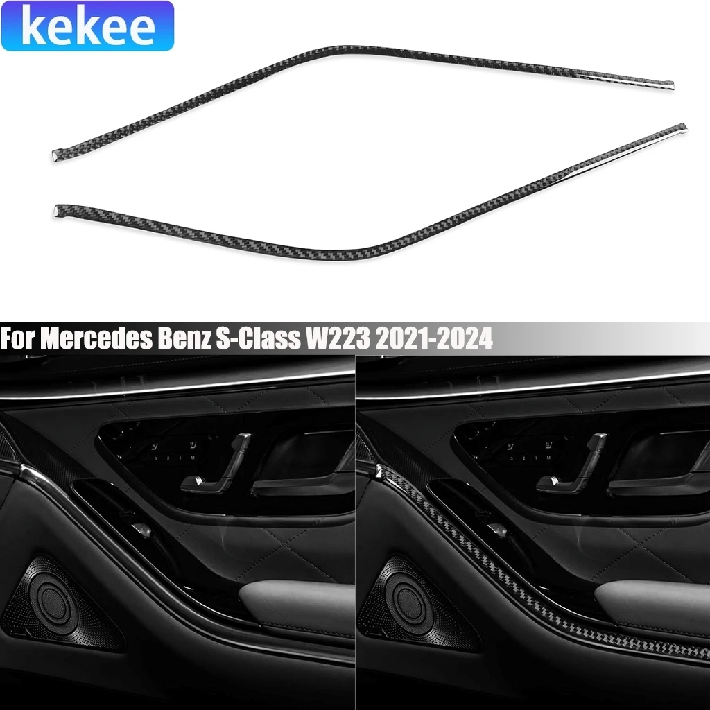 

Carbon Fiber Window Lift Armrest Cover Sticker Interior Trim For Mercedes Benz Maybach S-Class W223 2021-2024