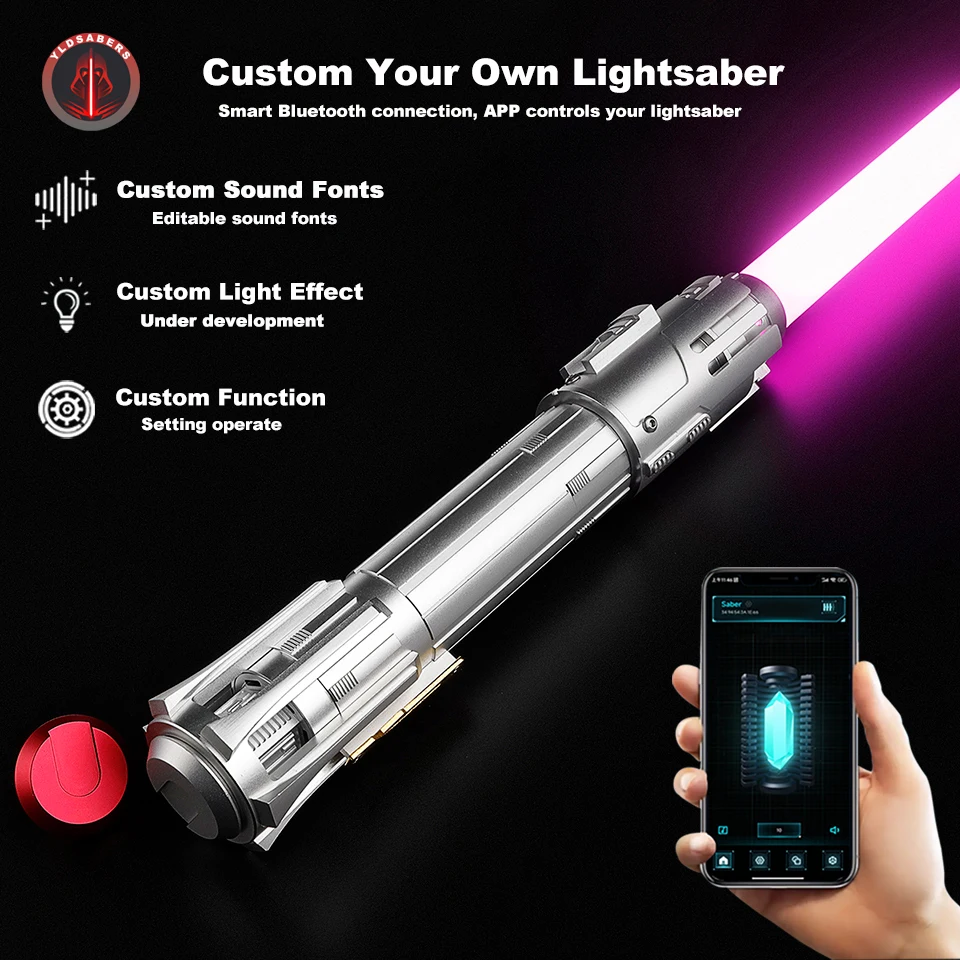 Ben Solo Lightsaber Xenopixel Light Saber Metal Handle Jedi Pixel Laser Sword Heavy Dueling Cosplay Neopixel Sabers Toys