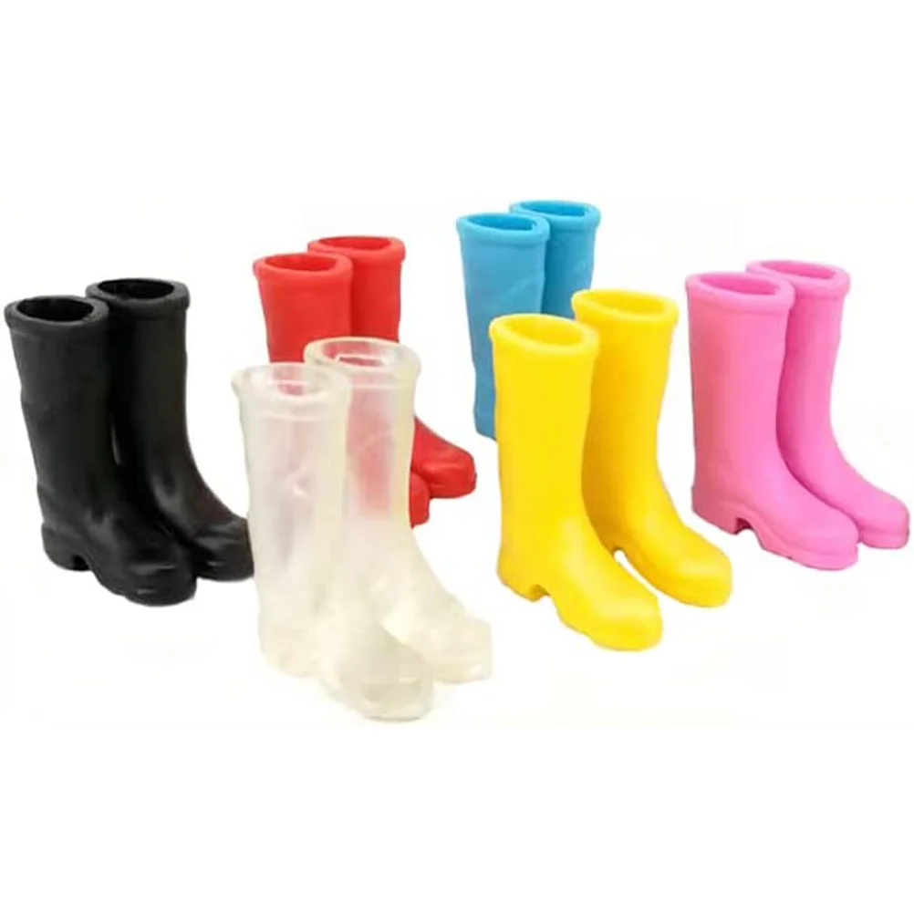

6 Pairs House Shoes Mini Scene Props Decorations for Home Rain Boots Decors Adornments Miniature Figurine Toy