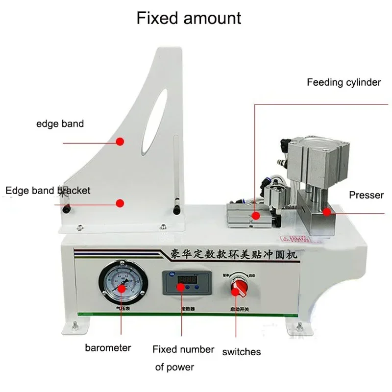 

Electric Edge Banding Punching Machine Pneumatic Automatic PVC Acrylic PP 15mm with Punching Tool 220V GE