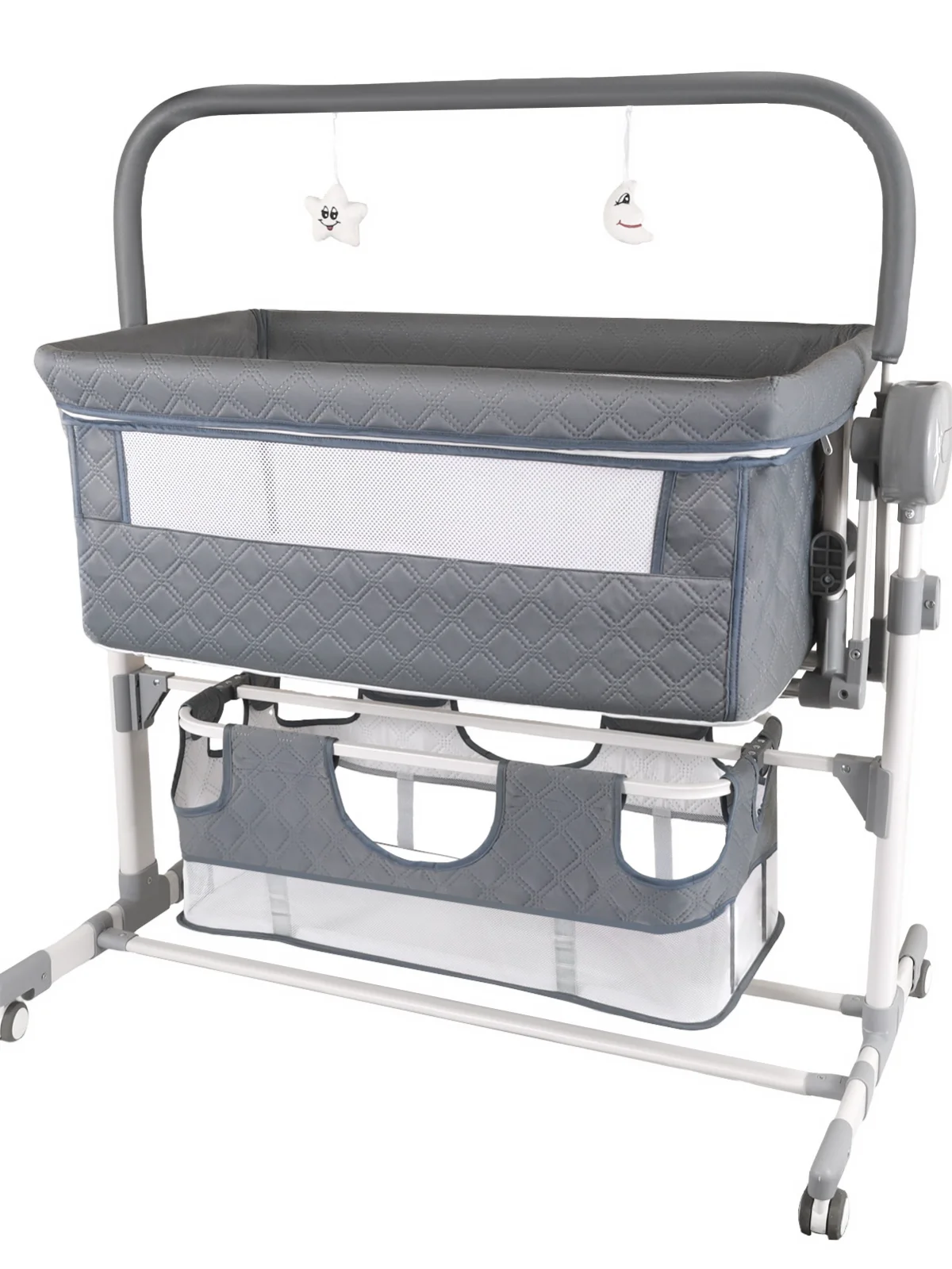 Slimme elektrische babywieg Wieg Wieg Auto Rocking Bluetooth Muziek Verstelbare Swing Timer Opvouwbaar bed voor babycomfort - afbeelding 2