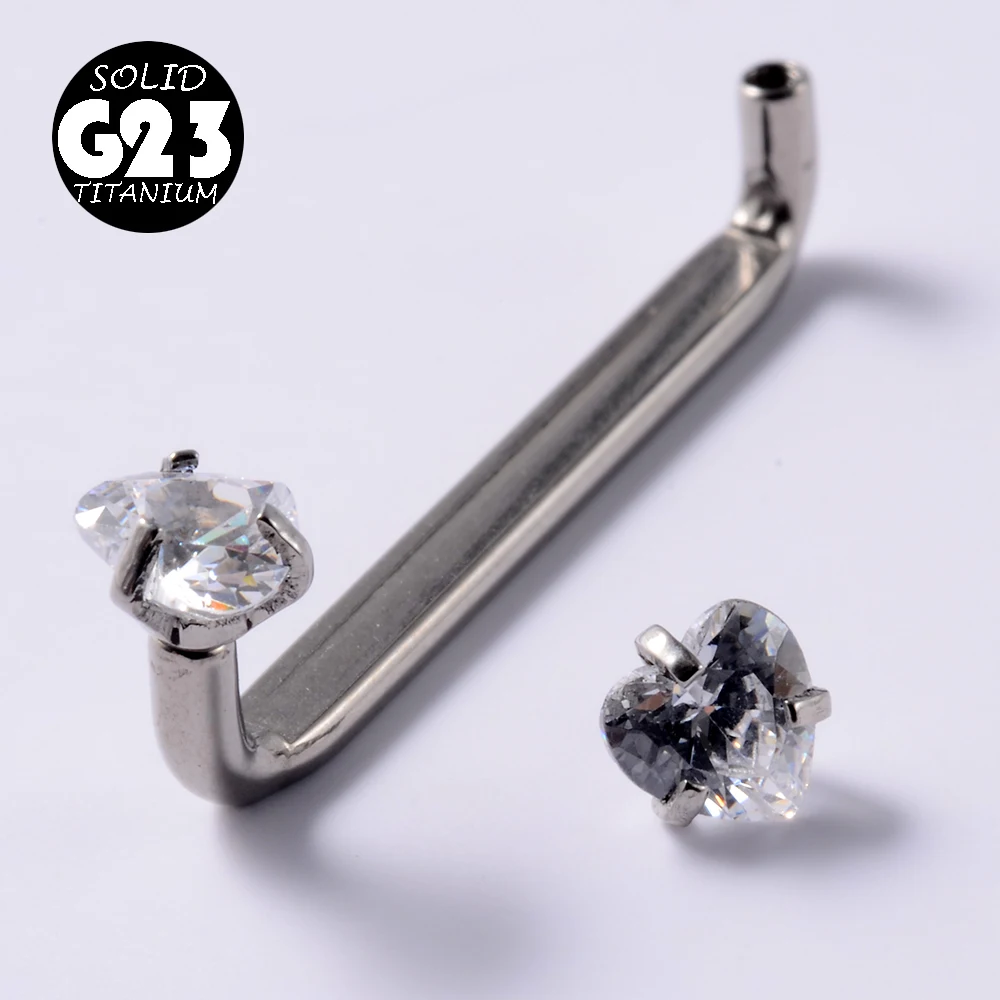 G23 Titanium Surface Piercing Double Ball Dermal Anchor