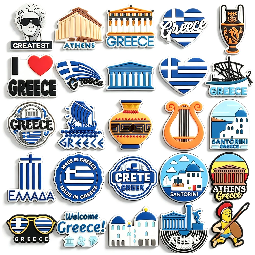Travel Accessories Greece - 5-25 Pièces Breloques pour Chaussures Thème