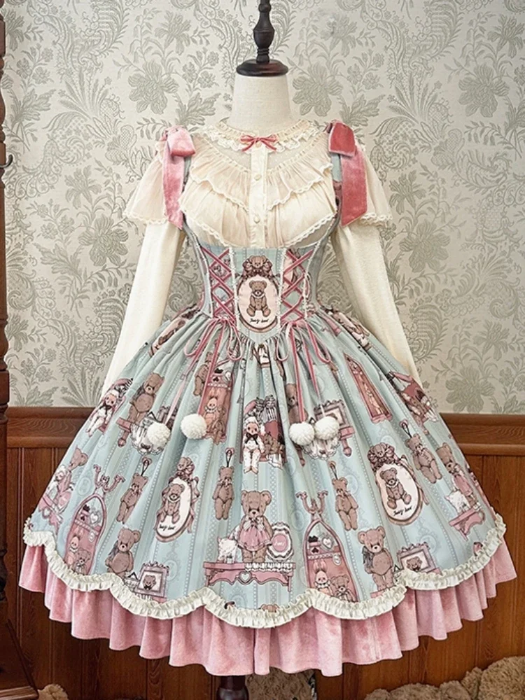 

Bear & Doll ~ Sweet Lolita Underbust Corset Dress by Alice Girl ~ Pre-order