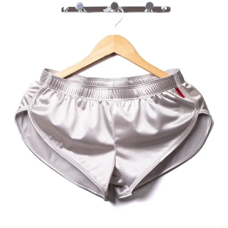 속옷 복서 남성의 부드러운 브리핑 부드러운 잠옷 반바지 측면 분할 바닥 Y1AC