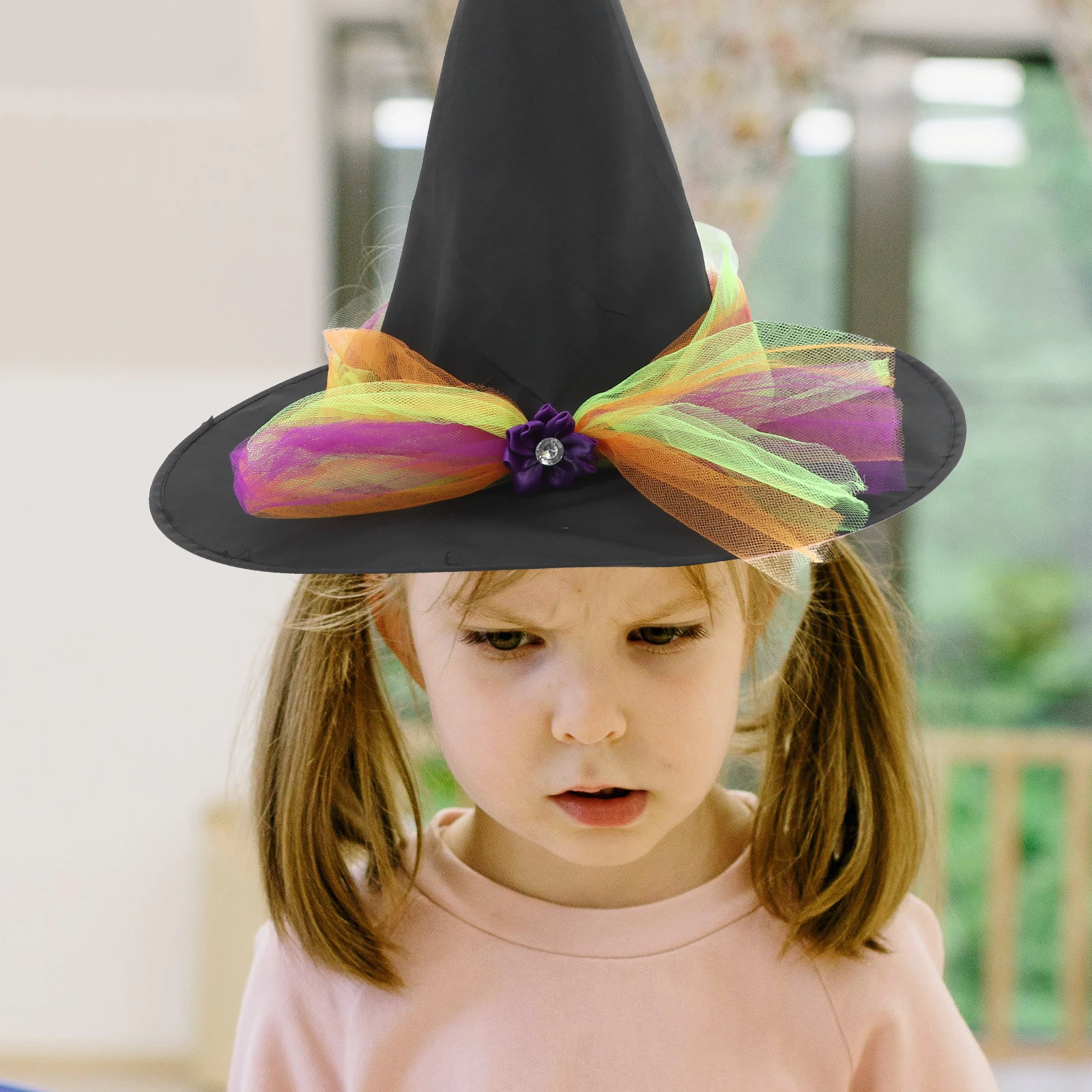 Jupe de sorcière pour enfants, Costume de fête d'anniversaire d'halloween, chapeau pour tout-petits et adultes