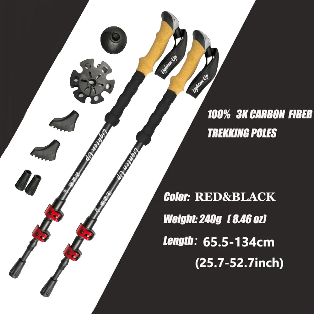 

Trekking Poles Hiking Poles Carbon Fiber Folding Hiking Sticks Collapsible Nordic Walking Sticks Walking Poles