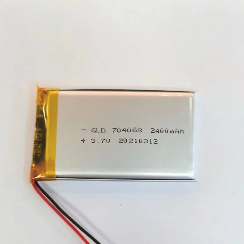 

Литий-полимерный аккумулятор 704068 3.7В 2400мАч для Bluetooth-колонок, детских игровых консолей, светодиодных фонарей