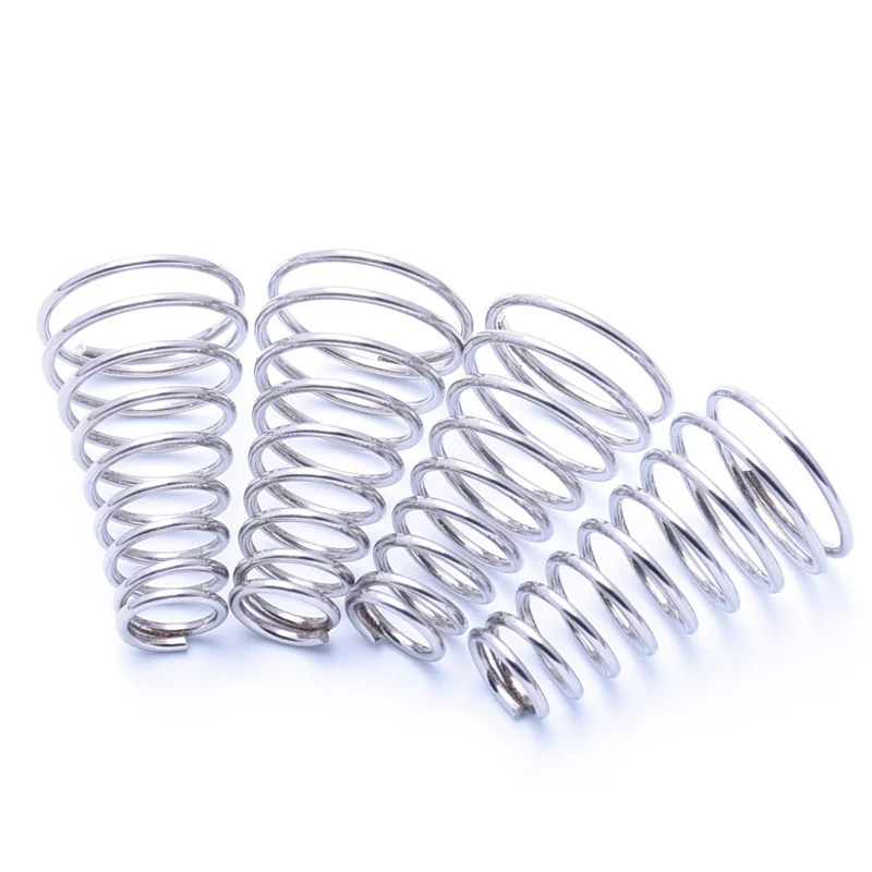 1-5pcs Tower Spring 304 Stainless Steel Taper Wire Cone Compression Spring Conical Diameter 3-39mm Wire Dia 0.4-2mm Hight 7-76mm