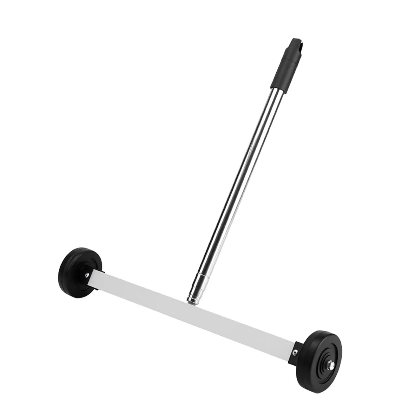 Pick Up Sweeper with Wheel Telescoping Magnetic Pickup Sweeper Portable Metal Debris Collector Tool for Workshop and Garage
