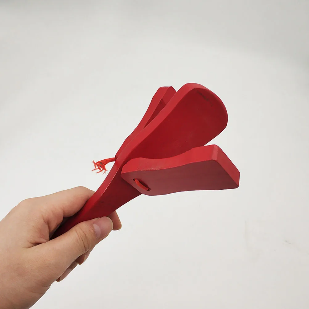 

Wooden Castanet Handheld Design Baby Development Musical Learning Percussion Instrument Castanet Flapper Toy Kids Fun Joy
