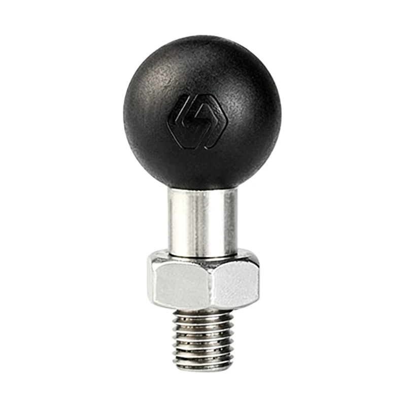 57BA Motorcycle Mirror Ball Head Repair Part 10 mm Threaded Post With Nut Washer Hardware for Stable Repair and Maintenance Work
