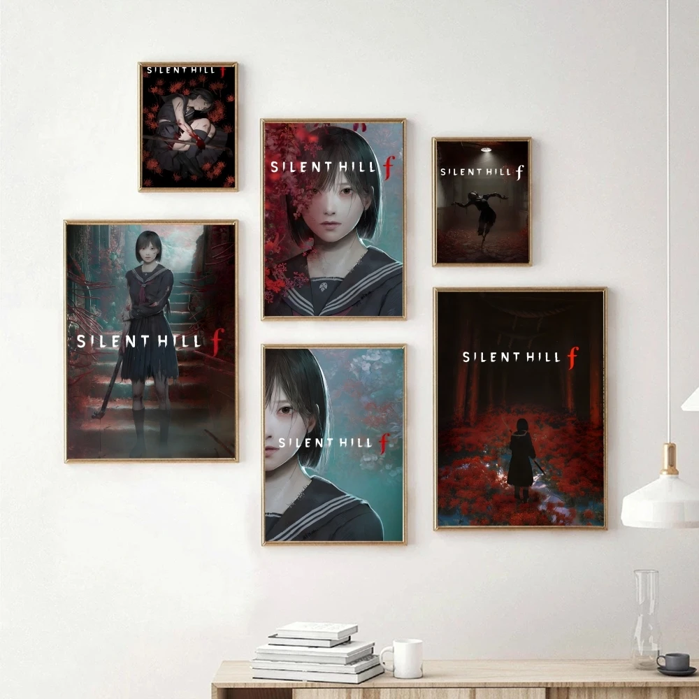 Video Game S-silent Hill F Painting Calligraphy Waterproof Aesthetic Wall Art Designed Living Room Bedroom Home Decoration