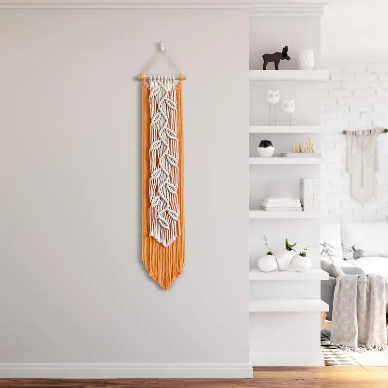 

Macrame Wall Woven Boho Tapestry Macrame Art Woven Elegance Yarn Tassel Tapestry Versatile Decor For Studio & Living Room