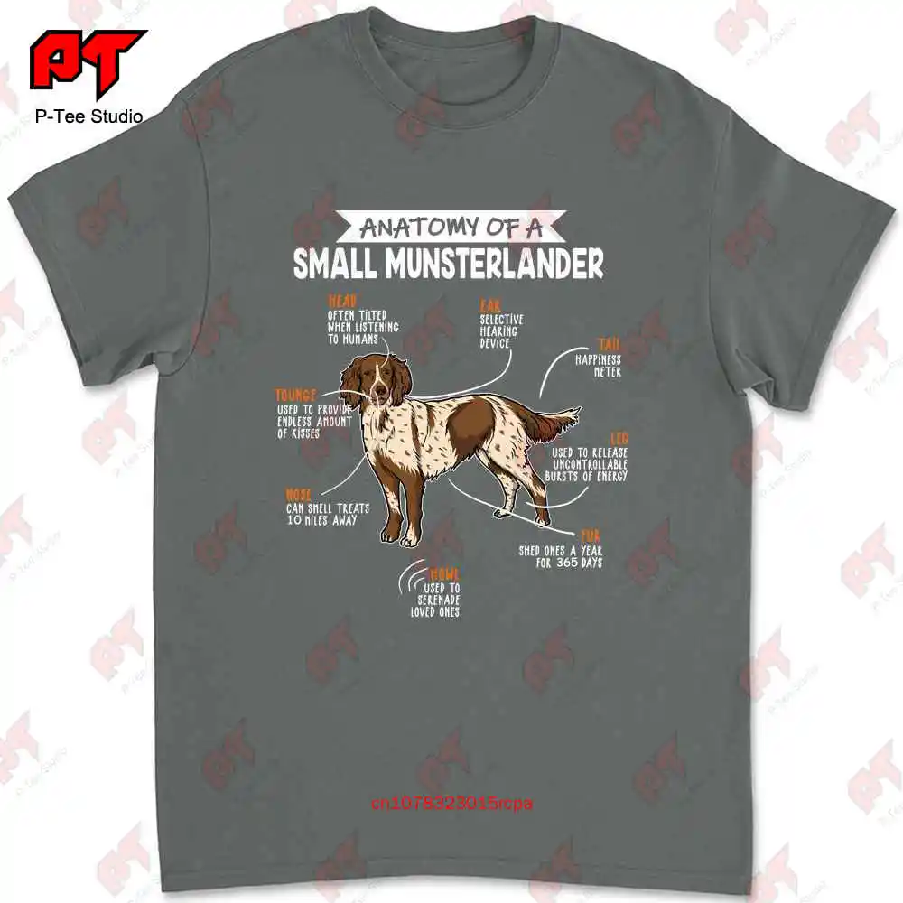 Anatomy Of A Small Munsterlander Dog T Shirt SQ5X