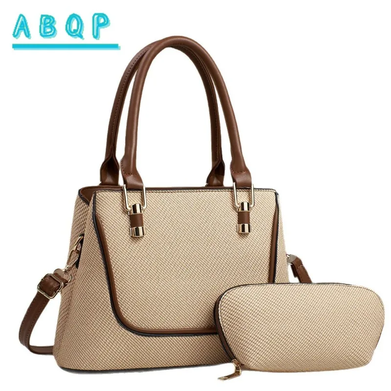 

New Women's Shoulder Bag 2-piece Set Fashionable Luxury Women's Handbag PU Large-capacity Casual Women's Bag High Quality