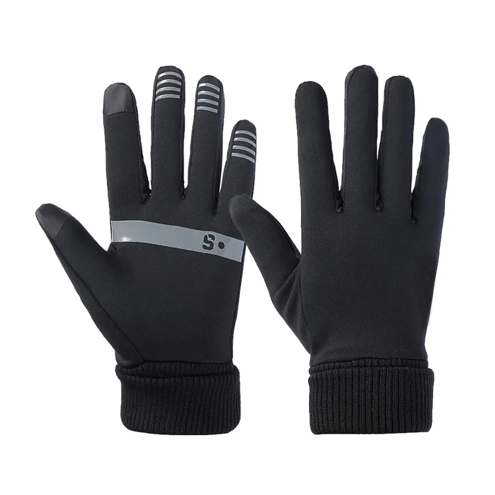 Windproof Warm Thick Outdoor Sports Gloves – Breathable, Flexible, Anti-Slip, Reflective for Cycling & Fishing