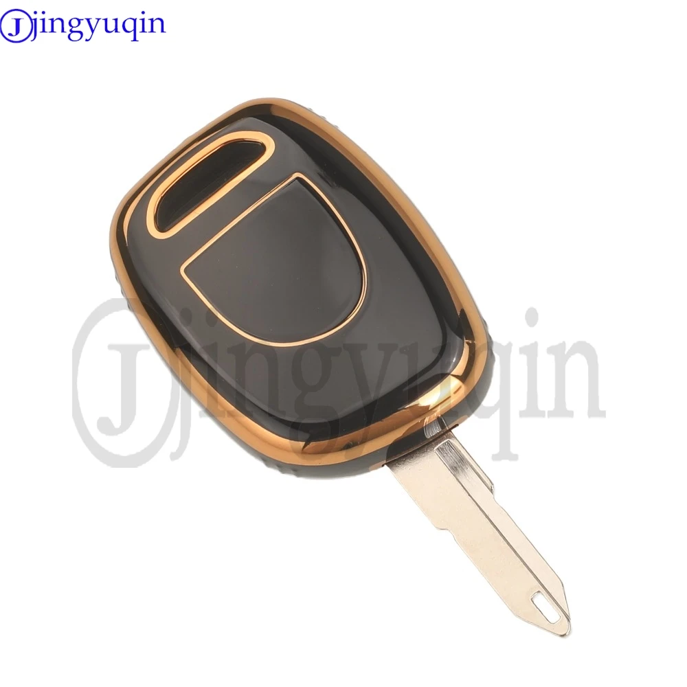 Jingyuqin NEW soft TPU 1 Buttons Remote Car Key Case Fob For Renault Master Twingo Clio Kangoo Protection Remote Car Accessorie