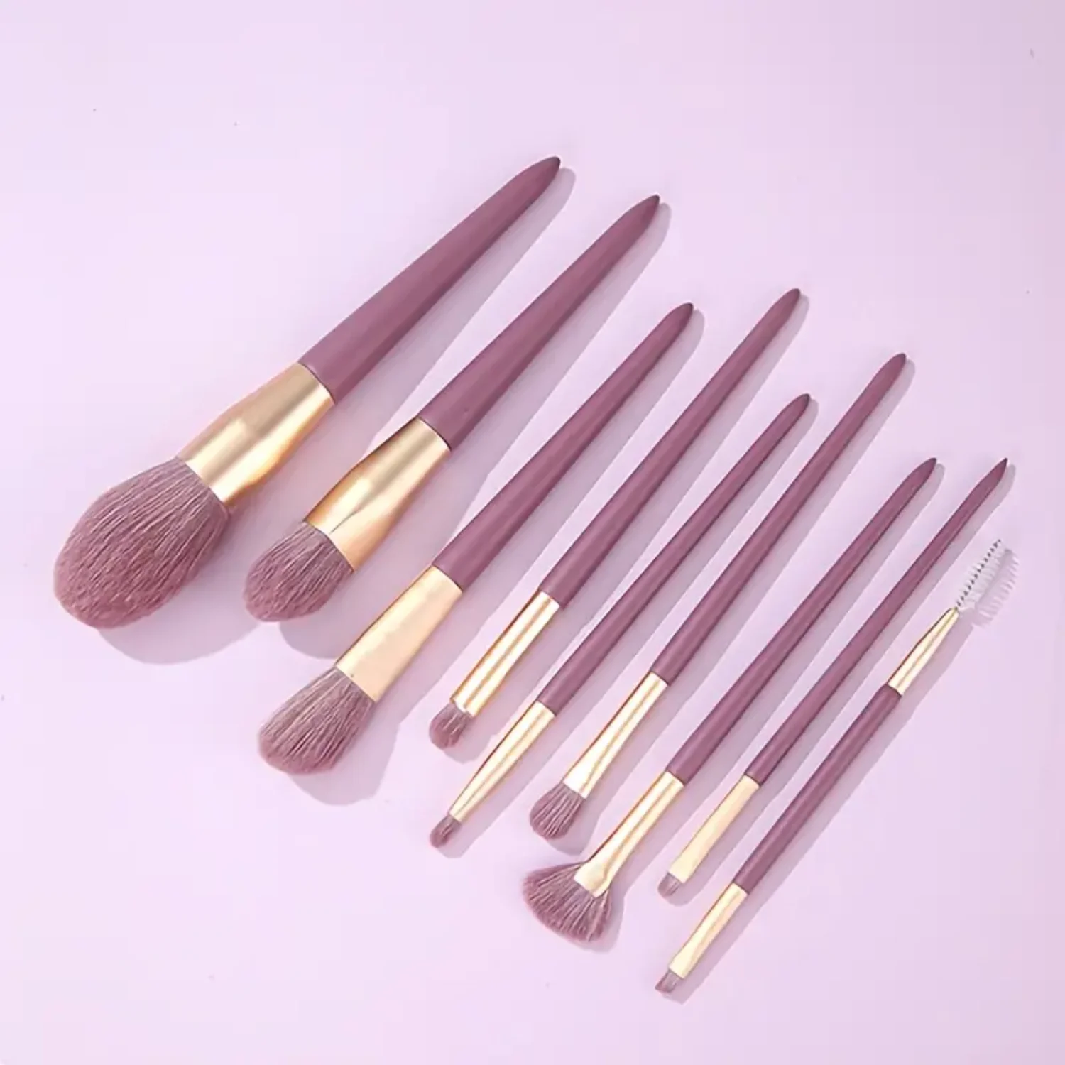 파운데이션, 파우더, 컨실러, 아이섀도우, 블러셔용 프리미엄 합성 메이크업 브러쉬 세트 9개 - 완벽한 화장품 메이크업 브러쉬