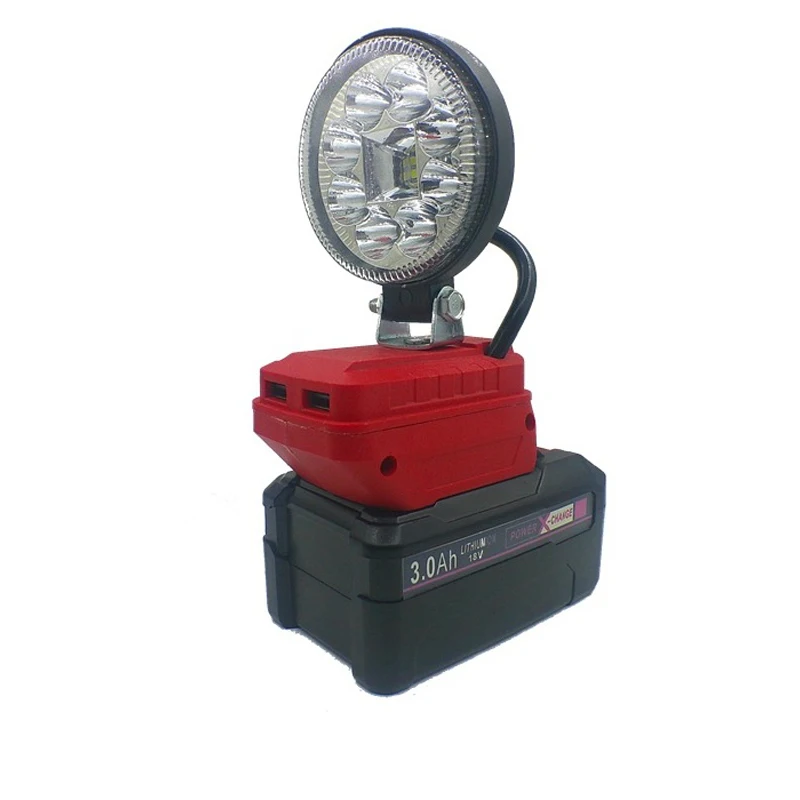 

Кемпинг, активный отдых на свежем воздухе, красный, черный, беспроводной светильник для кемпинга, легкий портативный рабочий светильник, аксессуар для электроинструмента, головка из цинкового сплава