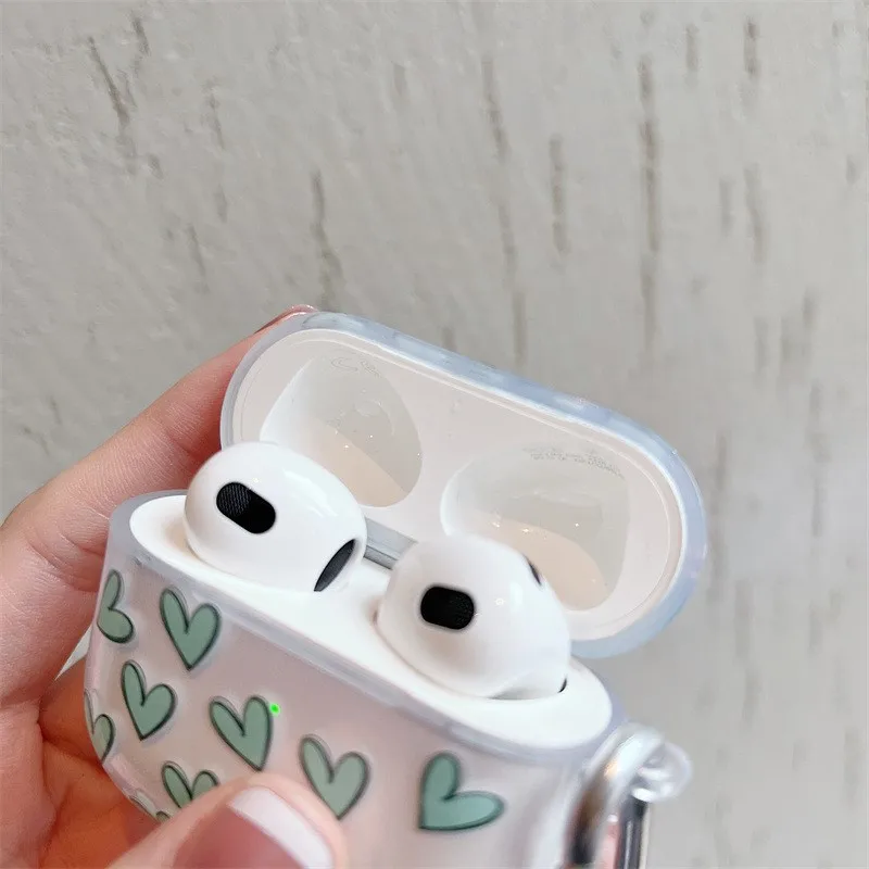 INS Korea Blue Flower Headset Case For Airpods 1 2 3 Cover Shockproof For Airpod Pro Pro2nd 4 Charging Box Fundas