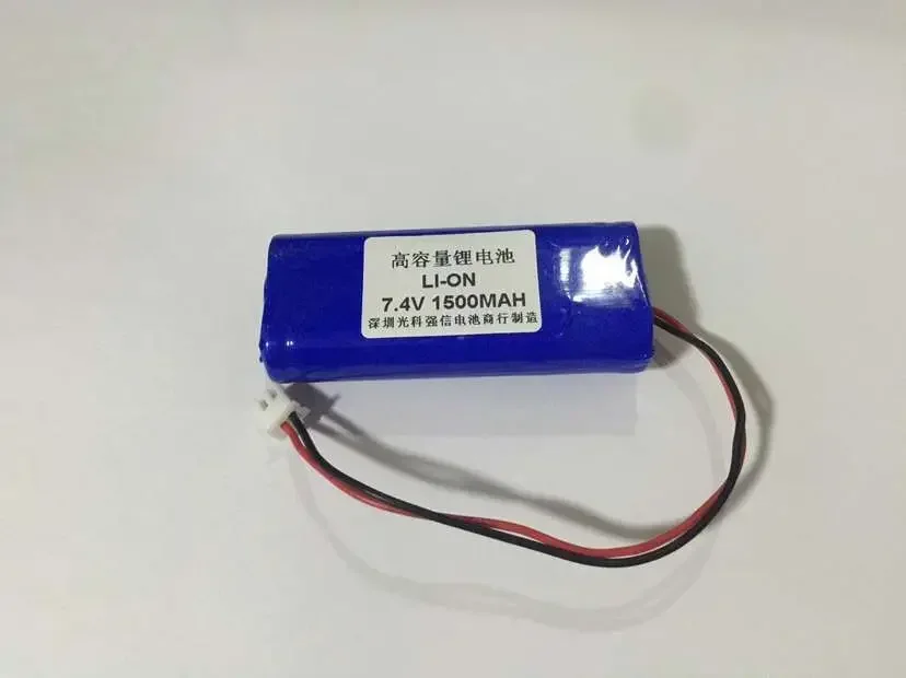 원래 정통 14650 리튬 배터리 충전식 배터리 1500MAH 7.4V 손전등 손전등 플러그 포함