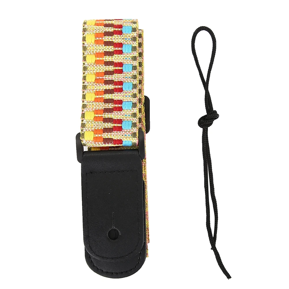 Exotic Rainbow Adjustable Ukulele 4 String Hawaii Guitar Shoulder Strap Accessory