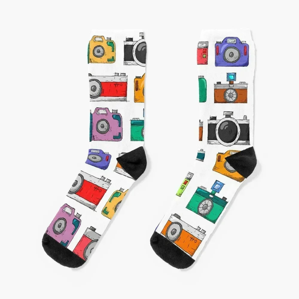 retro camera Socks Novelties christmas gift halloween Men's Socks Women's