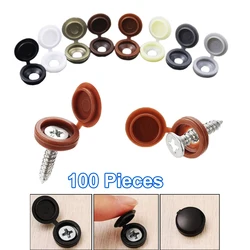 Decorativa Plastic Nails Screw Cap, Car Nut Nails, tampas de protecção, Auto-Tapping Parafusos Tampa, Hardware Móveis, 5 pcs, 100pcs