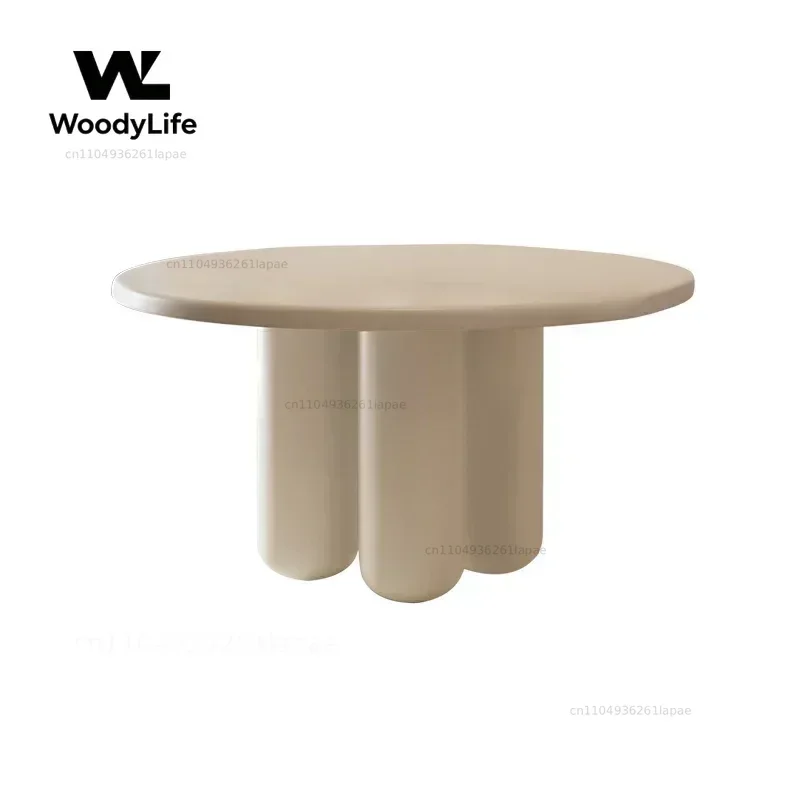 Modern Dining Table Terrace Restaurant Set Island Oval Coffee Dining Table Salon Kitchen Side