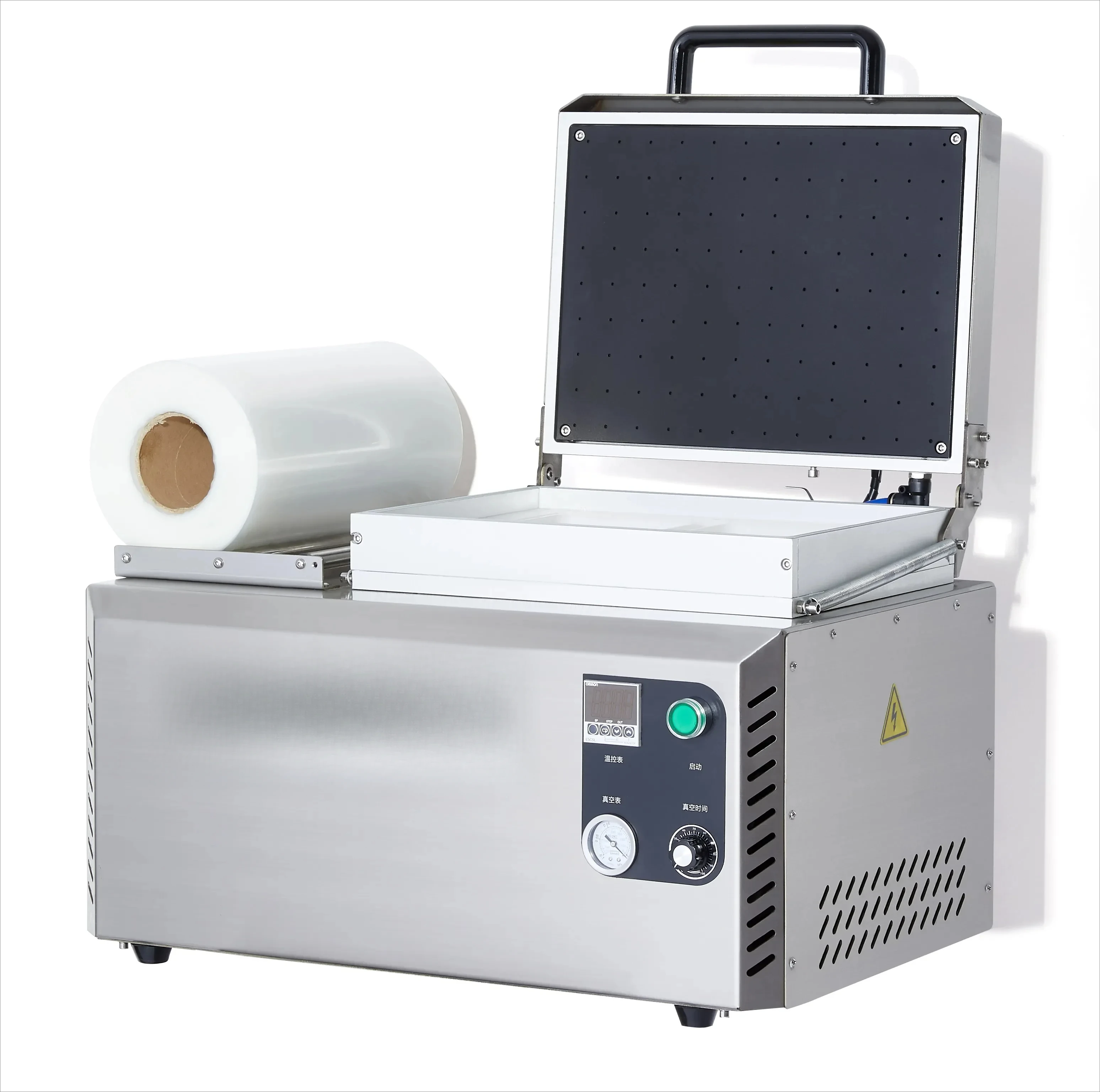 

DJT-250VS Desk Top Easy To Operate Vacuum Skin Meat Seafood Packaging Machine With Plastic Film