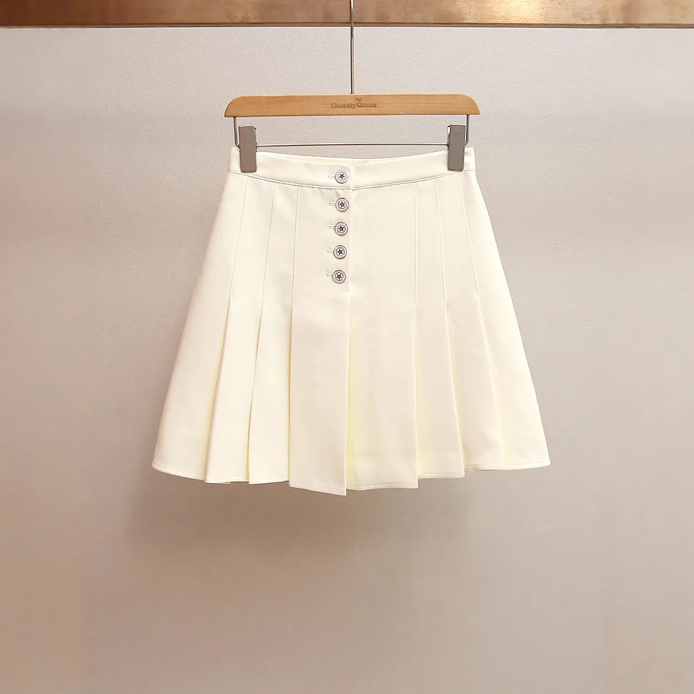 

MaSande High Waist A-Line Skirt Casual Sle Ci Outdoor Commute Wind Polyester Fabric Folded Skirt ort Length