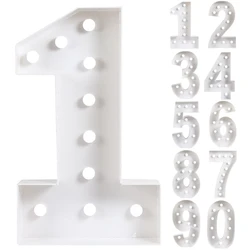 Giant Figure Balloon Filling Box with Lights 1st Birthday Balloon Number 18 30 40 50 Balloon Frame Wedding Decor Baby Shower