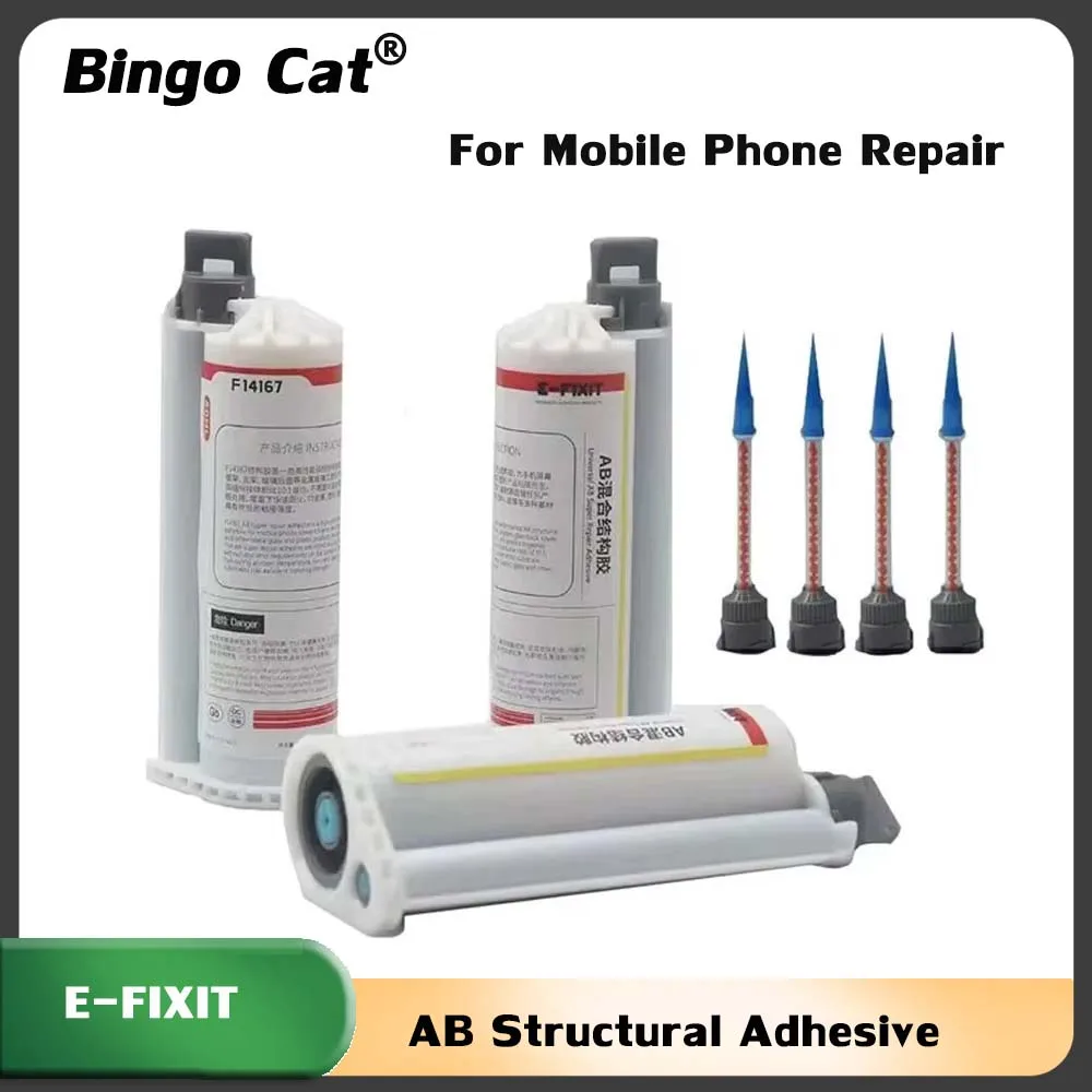 E-FIXIT AB Mixing Structural Adhesive Dedicated For iPhone X XS 8-16 Pro Max Back Cover Glass Lens LCD Frame Bezel Bonding Glue