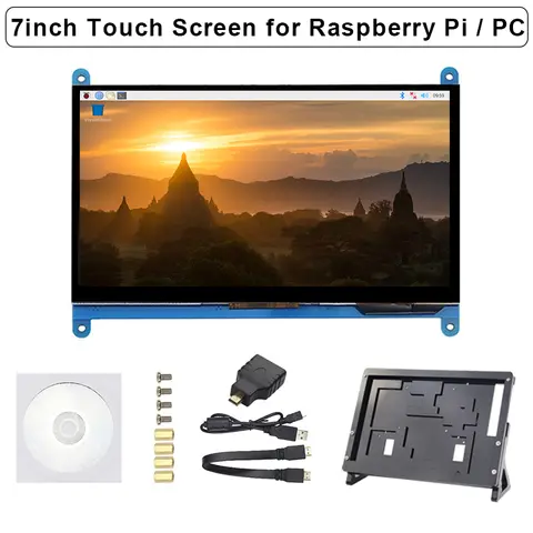 7 Inch Raspberry Pi 4 Touch Screen 1024*600 IPS LCD 800*480 Raspberry Pi 4B Display TFT Monitor for Raspberry Pi 3 Model B 3B+