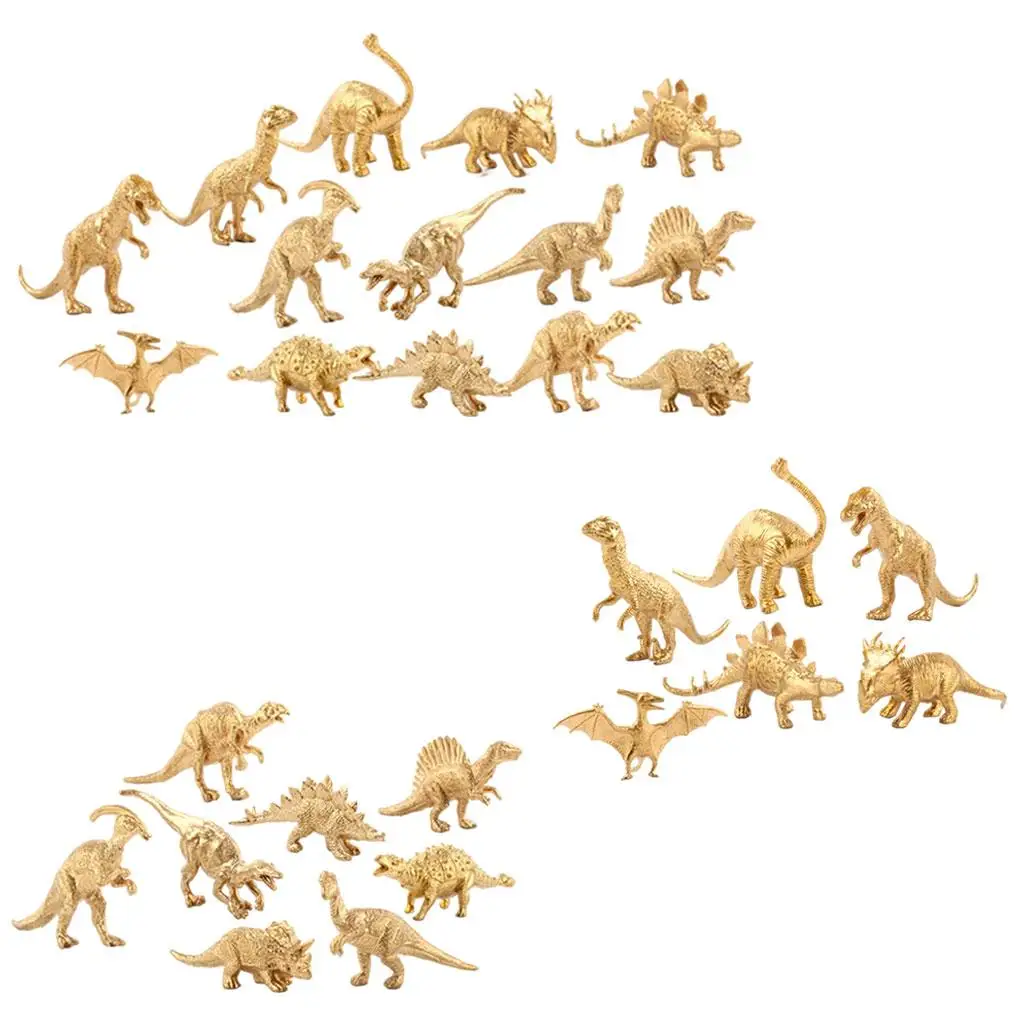 Simulation Plastic Golden Hollow Prehistorical Dinosaur Teaching