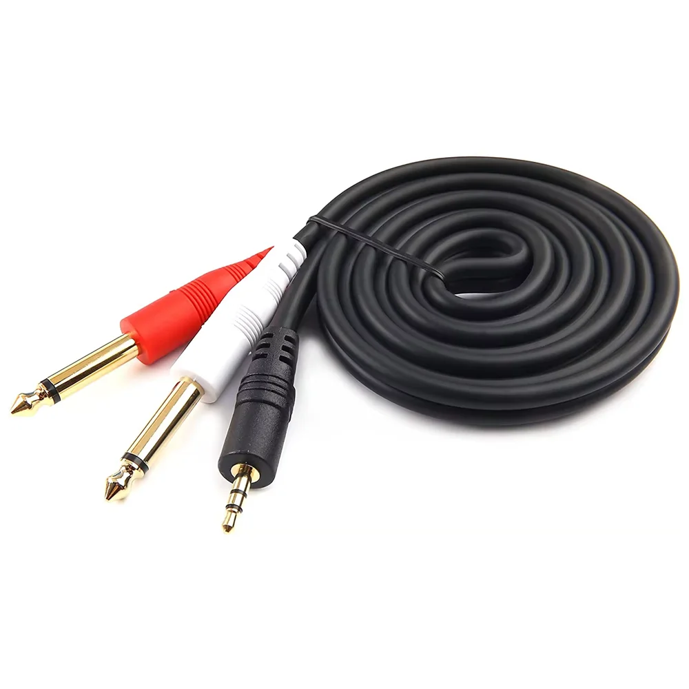 スプリッターハブ-デュアル3.5/6.35オス,1/8mm〜1/4mm,オス,ステレオ