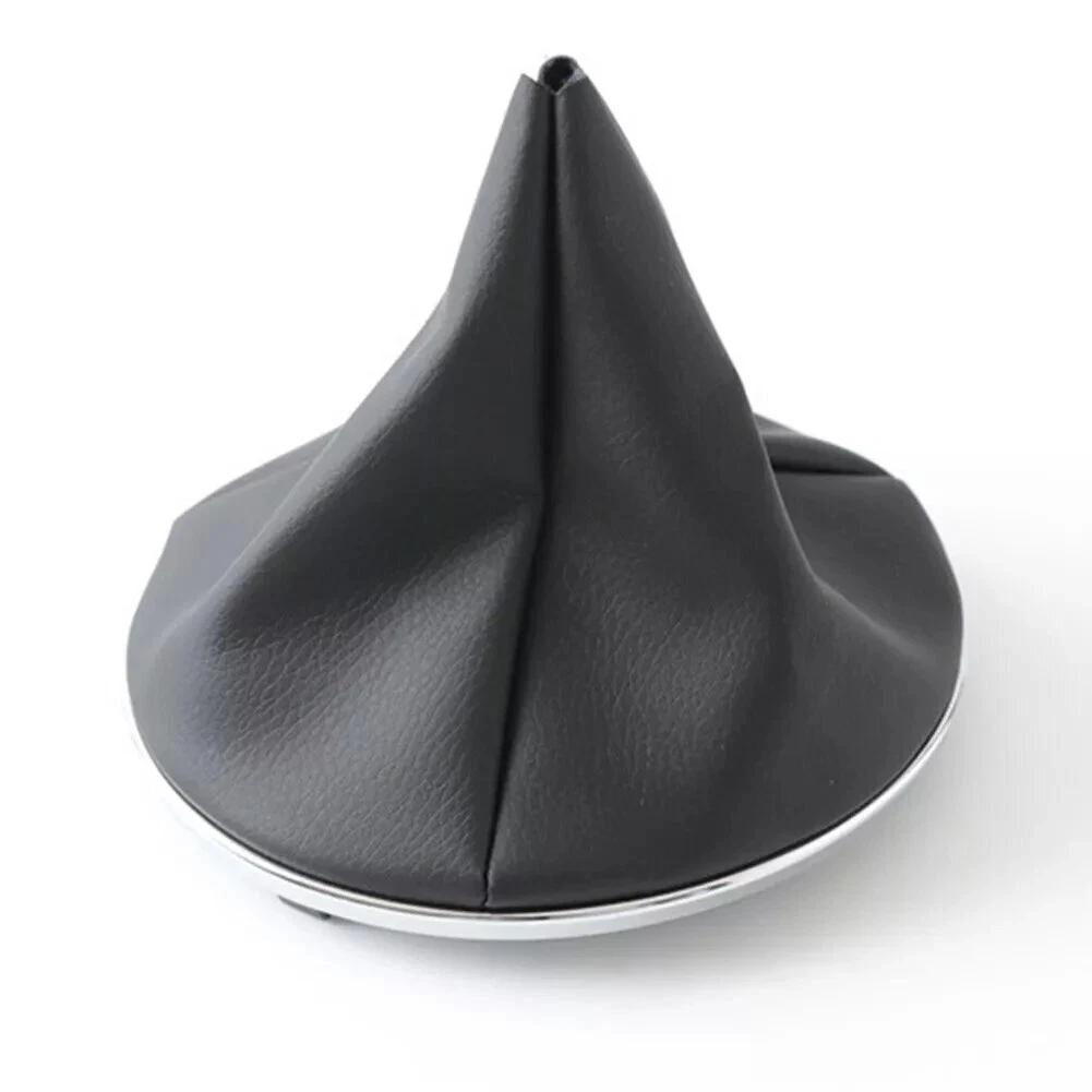 Couvercle de levier de vitesse de voiture en cuir noir, couvercle de botte noir pour Fiat 500C 2007 – 2015, décoration de levier de Transmission