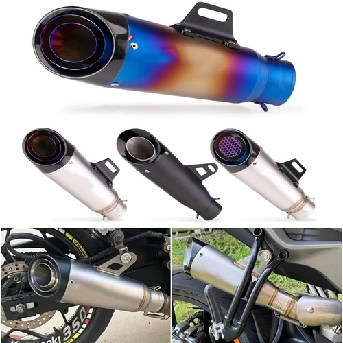Imagen 1 del producto Tubo silenciador Universal de Escape para motocicleta, 51 60MM, DB Killer, proyecto GP para Yamaha R6 R15 R1 R3 MT07 Tmax155 GSX250 Pcx125