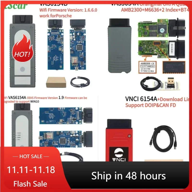 OBD2 VAS6154B/VAS6154A/VAS5054A/VNCI6154A and Original OKI 5054A 7.2.1 Keygen Bluetooth AMB2300 5054 Full Chip Support UDS Tool