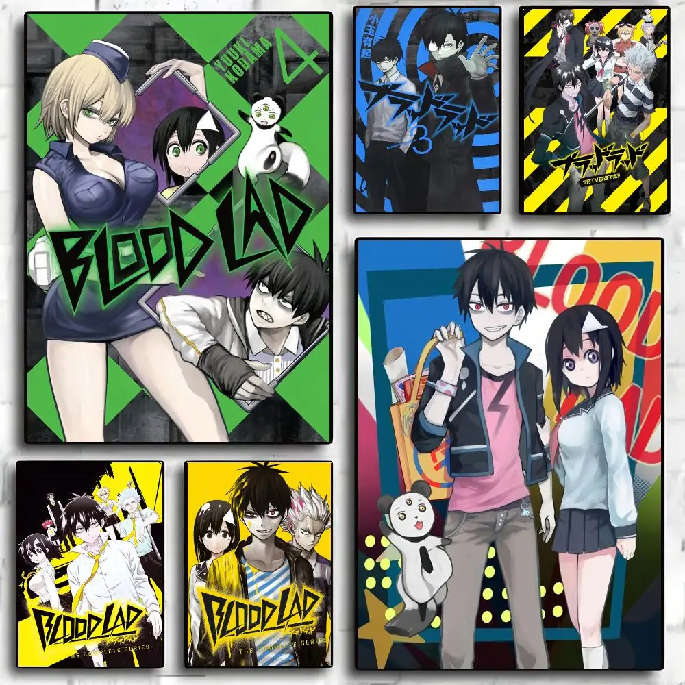 Anime B-BLOOD LAD Cool Boy Painting Calligraphy Anti Wrinkle Canvas Poster Wall Art Home Decor for Living Room