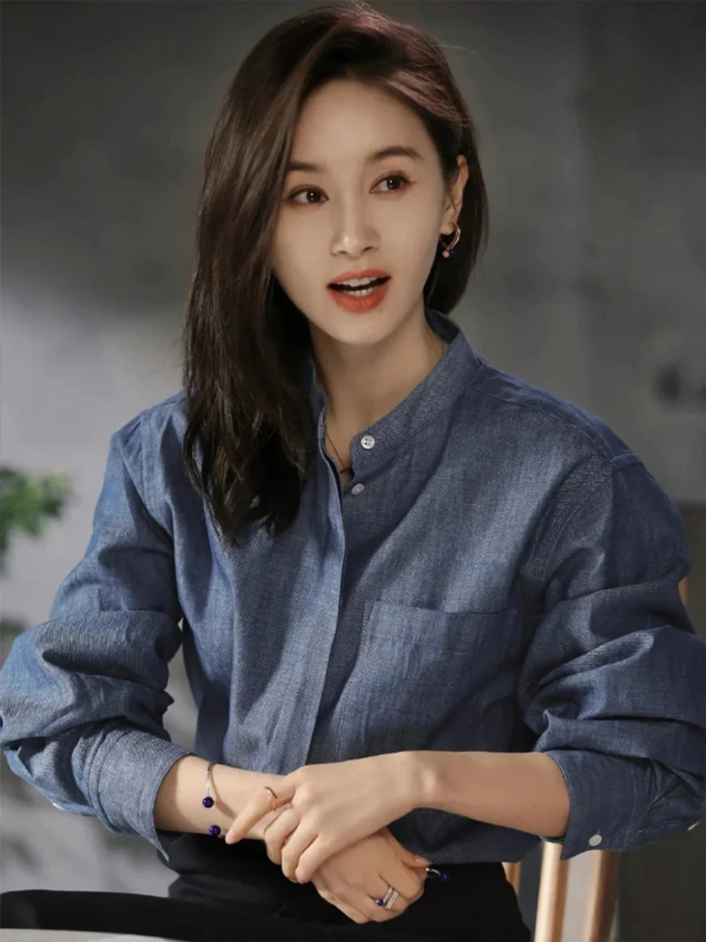 

ay irt Women's New Chinese Sle Luxury Youthful Faionable Button up Cotton Long Sve irt Stand Collar No Brand