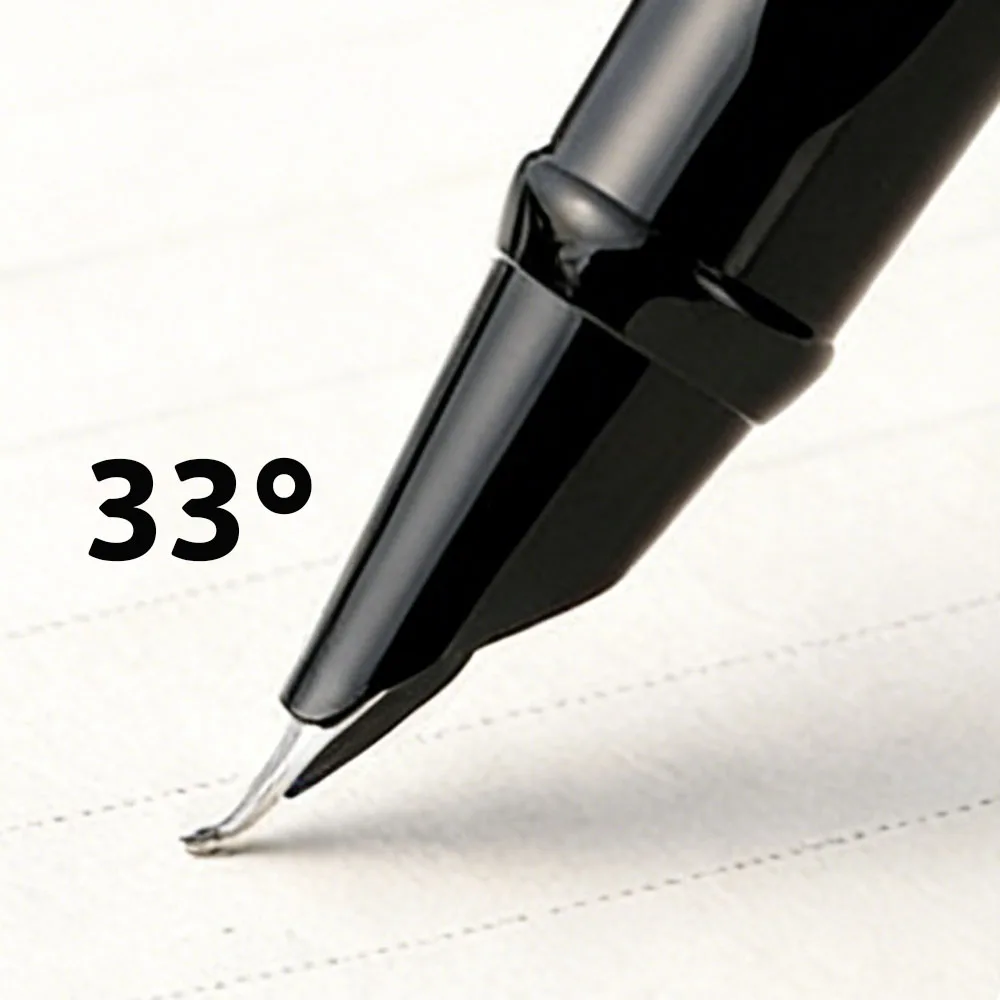 Metall-Kalligrafie-Füllfederhalter mit gebogener Spitze 0,7 mm und Tintenabsorber für künstlerisches Kursivschriften. – Detail 4