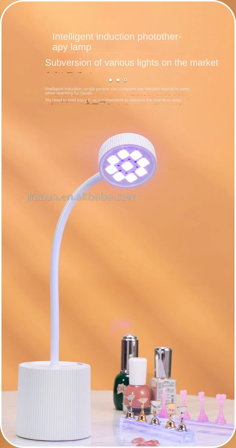 STLF LZS Nail UV LED Gel Lamp مصباح أظافر محمول لاسلكي قابل لإعادة الشحن مع مستشعر الأشعة تحت الحمراء مزود طاقة كهربائي #6